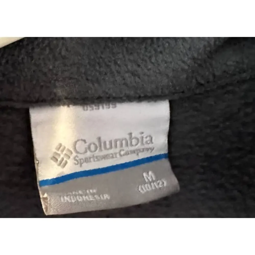 Columbia Youth M 10-12 Overlay Fleece Jacket zipper Black and Grey
